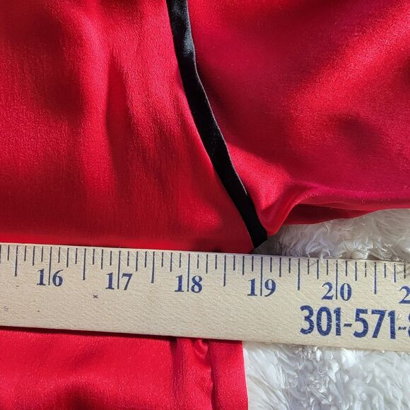 Vintage The Silk Farm Made In Korea Red Silk Midi Dress Old Money Modest Sz‎ 6/8 - Picture 8 of 9